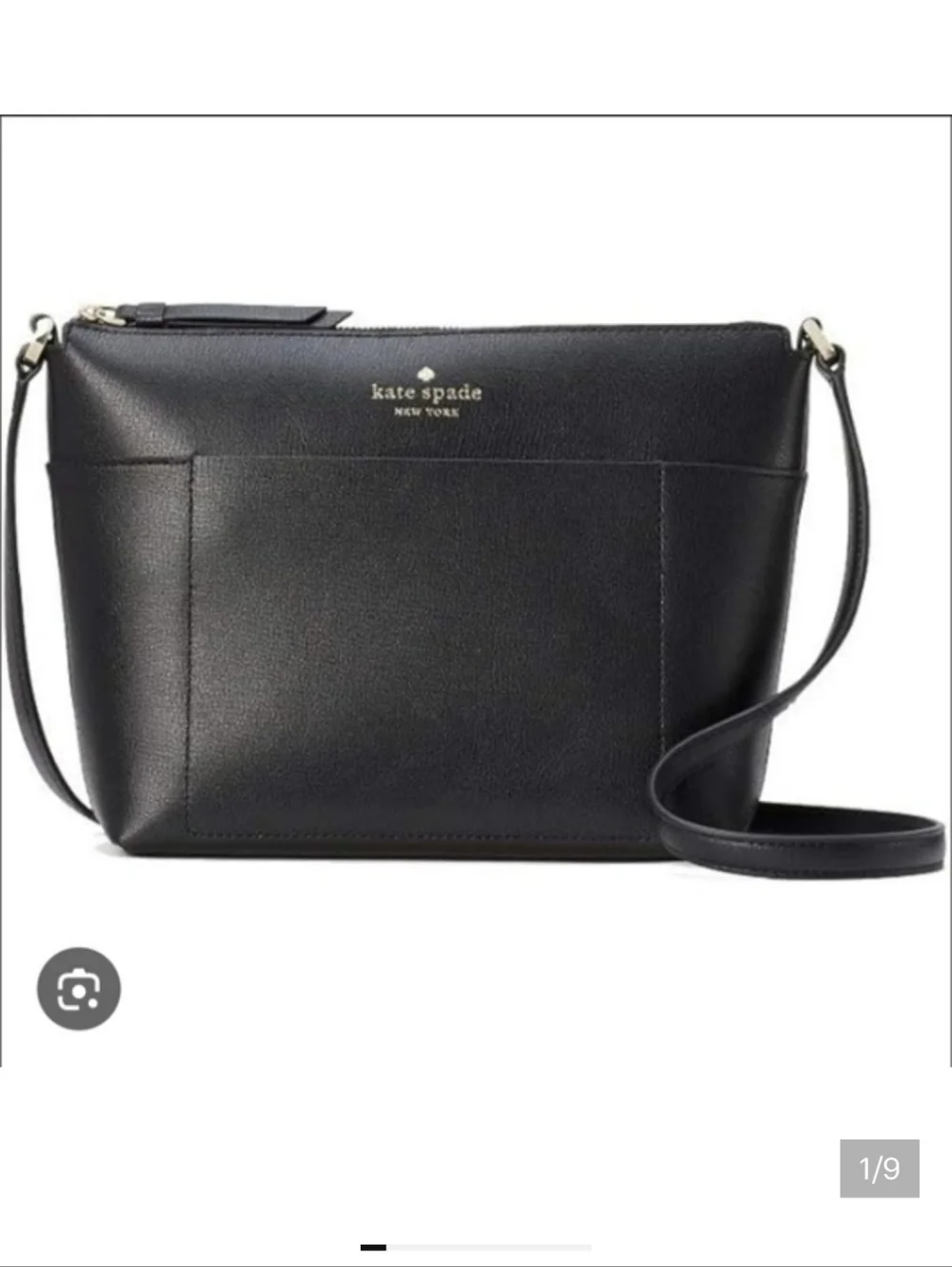 KATE SPADE WOMEN'S BLACK MONICA PEBBLED LEATHER CROSSBODY PURSE